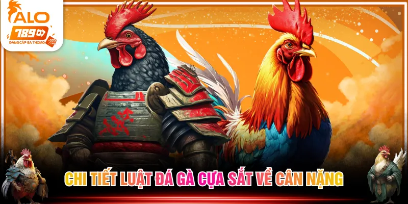 Chi tiết luật đá gà cựa sắt về cân nặng
