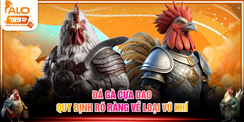 Đá gà cựa dao quy định rõ ràng về loại vũ khí
